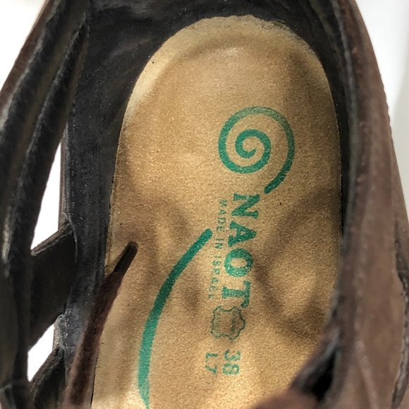 NAOT Kata Nubuck Leather Gladiator Sandals Lizard - Picture 7 of 12